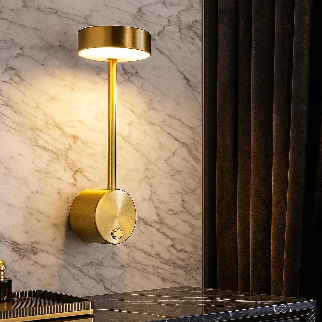LED-Wandleuchte aus Metall ⎜ Drehbar mit warmem Licht für Schlafzimmer und Wohnbereich